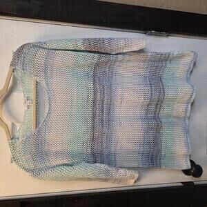 Pure Jill Women's Cotton Open Knit Sweater- Medium